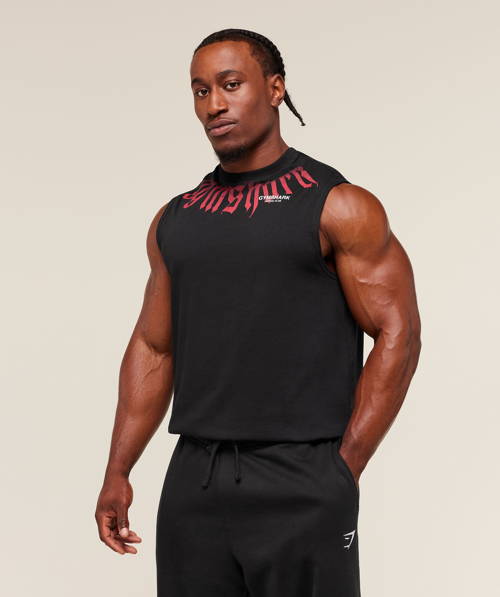 Gymshark Fade Graphic Tank Gs Black