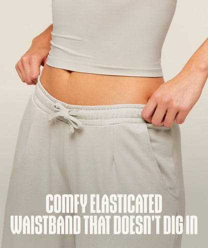 Women's Gymshark Lightweight Wide Leg Pant Tall Pebble Grey