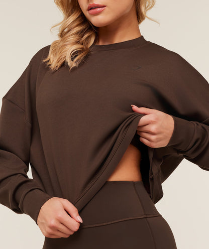 Women's Gymshark Flow Long Sleeve Top Archive Brown