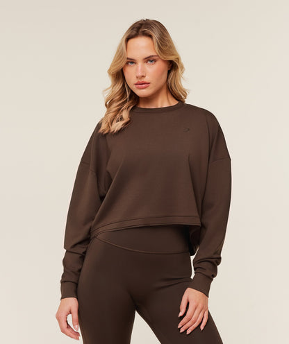 Women's Gymshark Flow Long Sleeve Top Archive Brown