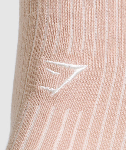 Women's Gymshark Frill Crew Single Sock Rest Pink