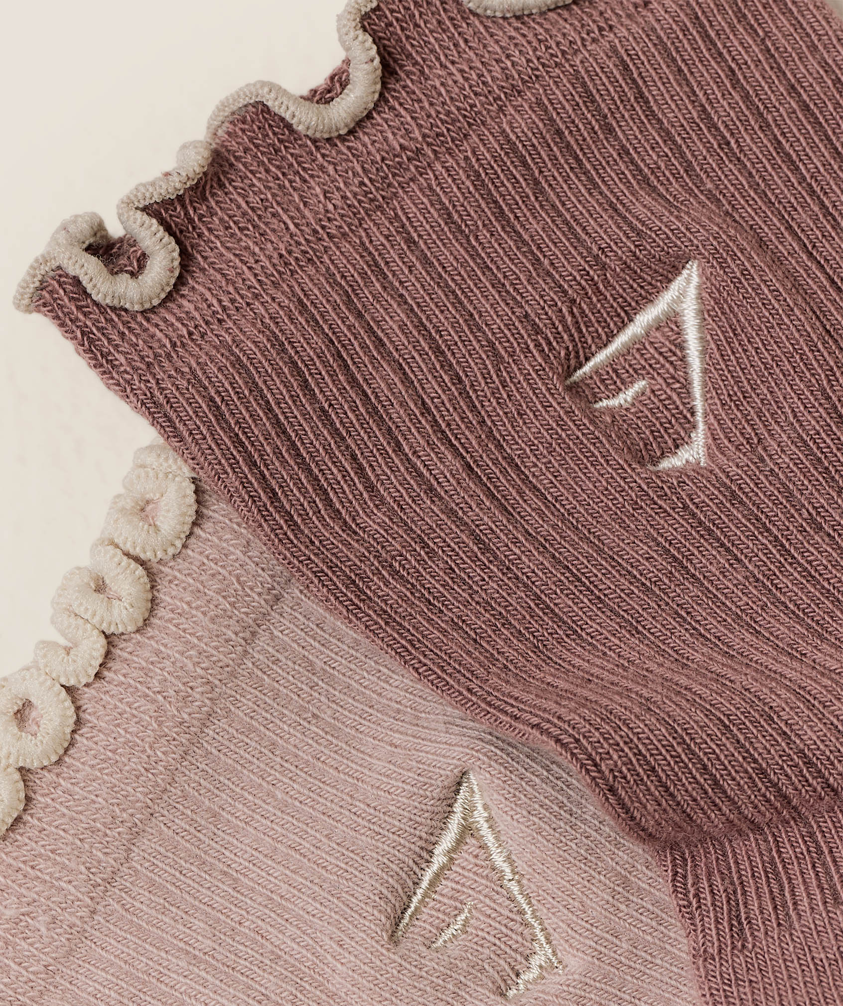 Women's Gymshark Midi Frill Socks 3Pk Dusk Pink