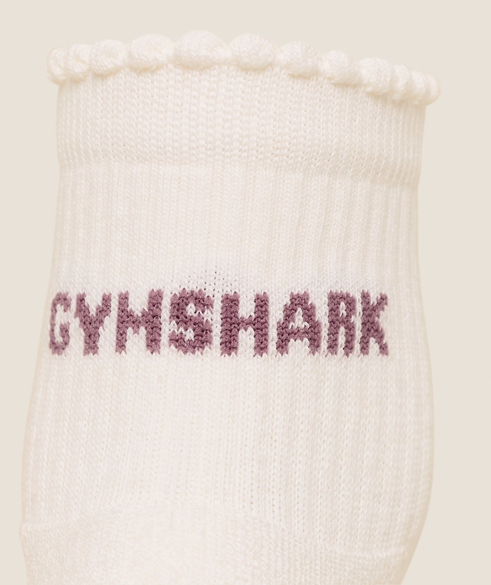 Women's Gymshark Frill Pilates Midi Sock Soft White