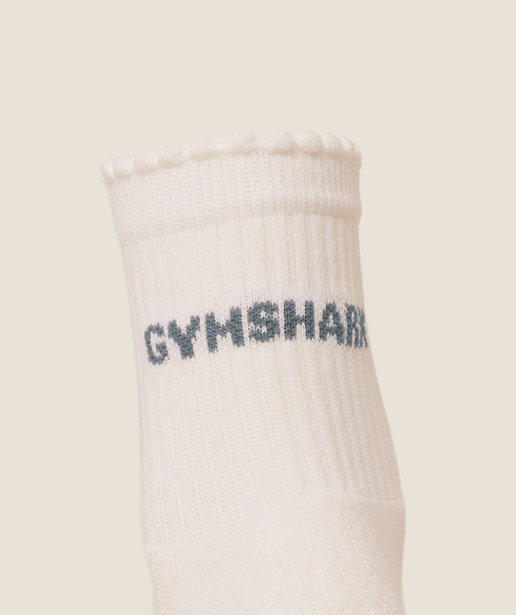 Women's Gymshark Frill Pilates Midi Sock Soft White