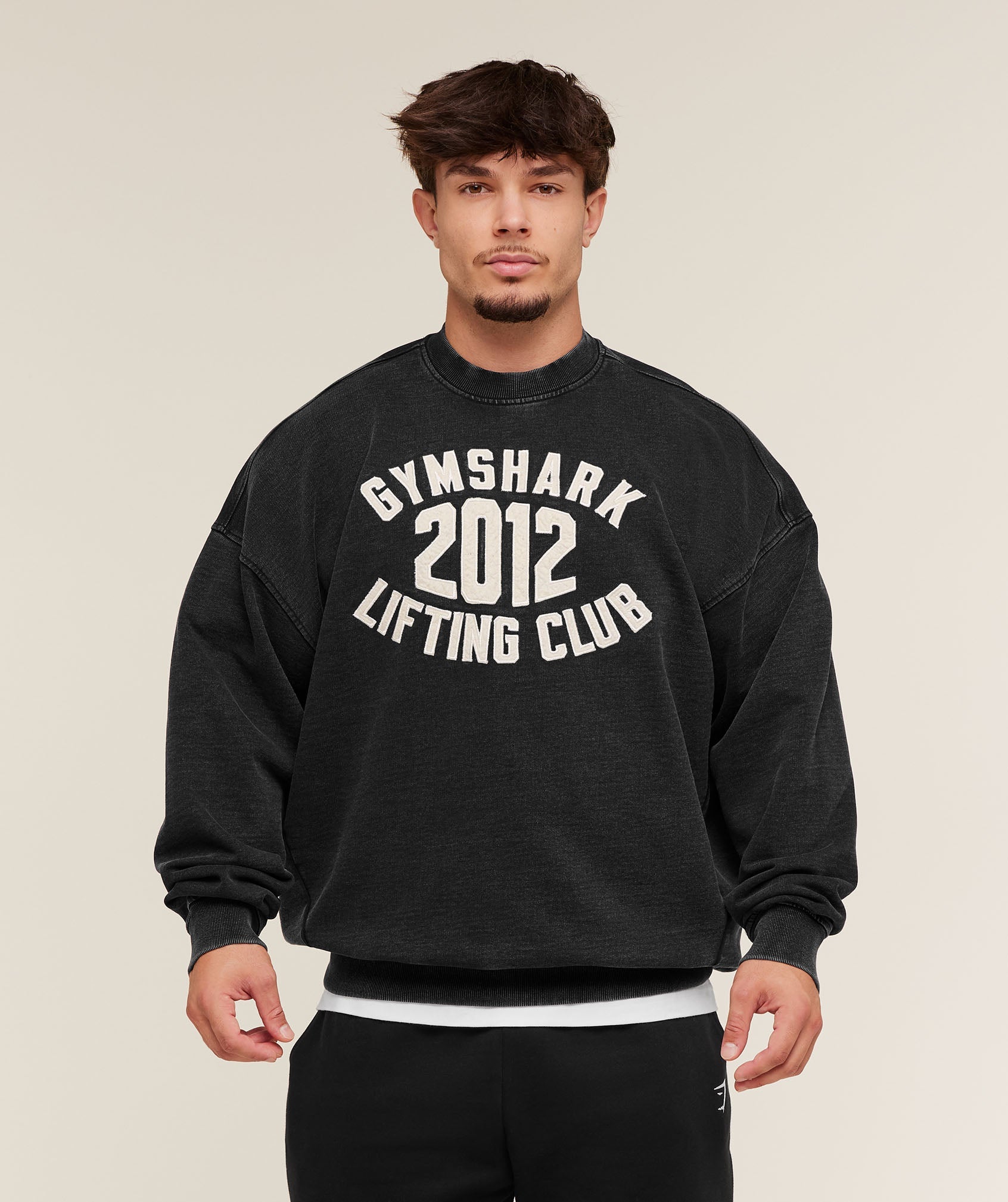 Gymshark 2012 Lifting Club Crew Black