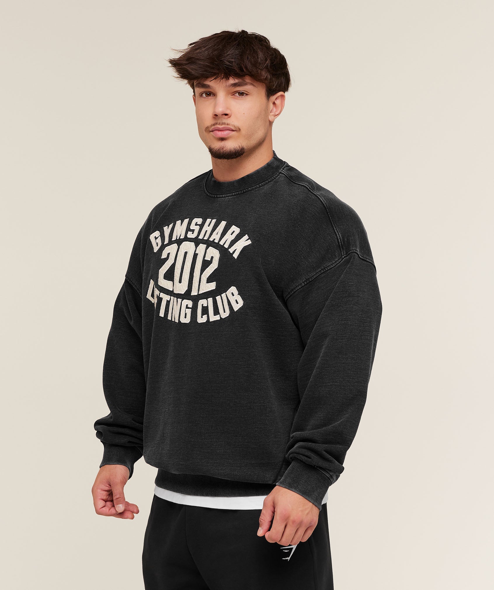 Gymshark 2012 Lifting Club Crew Black