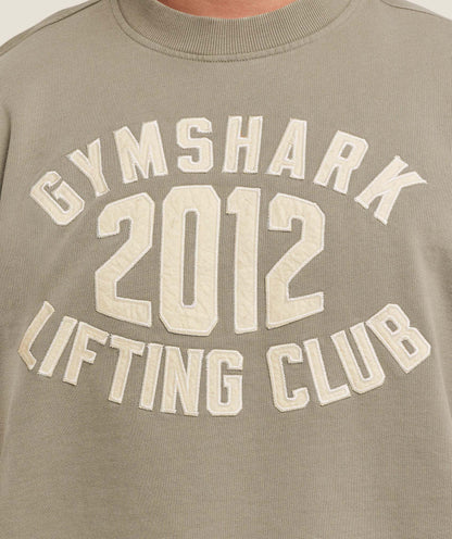Gymshark 2012 Lifting Club Crew Linen Brown