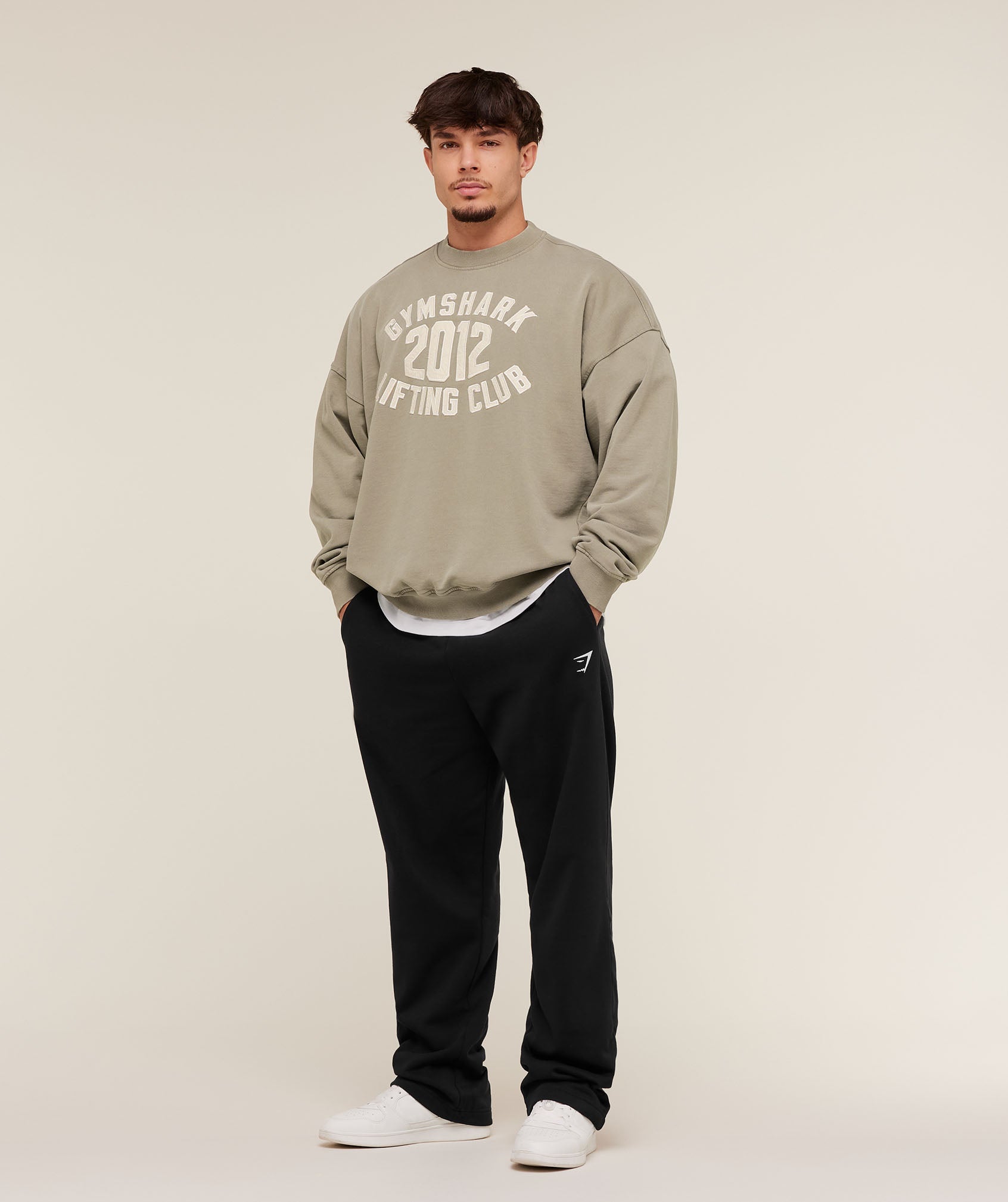 Gymshark 2012 Lifting Club Crew Linen Brown