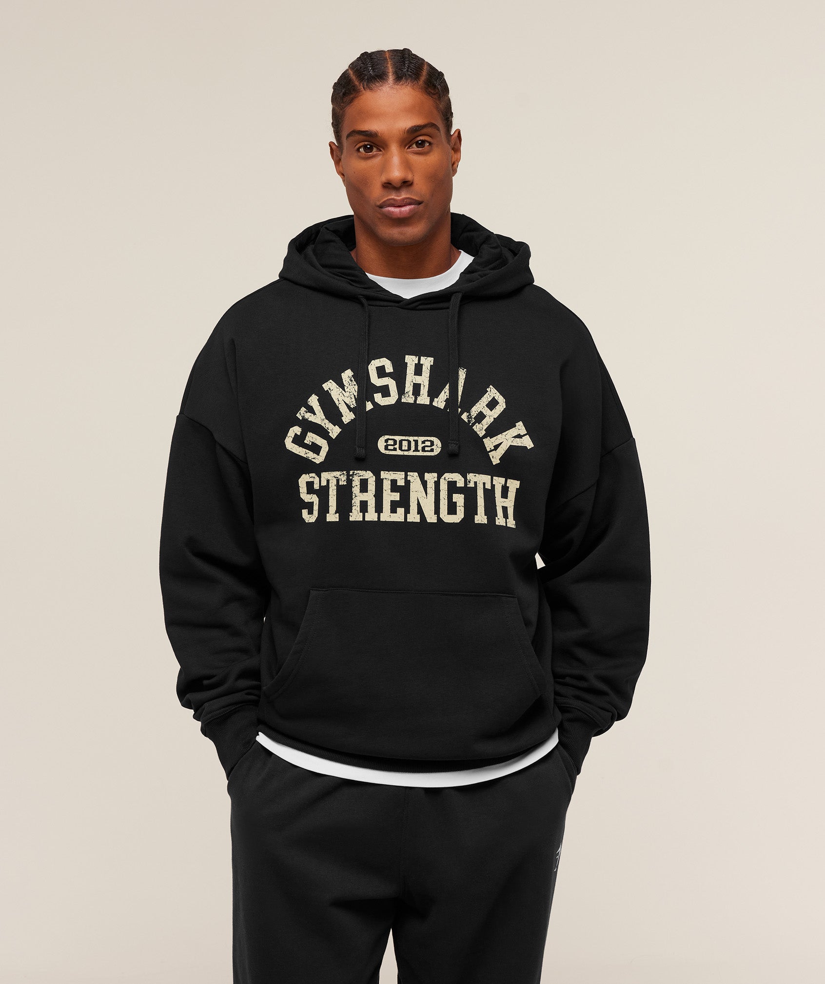 Gymshark 2012 Strength Hoodie Black