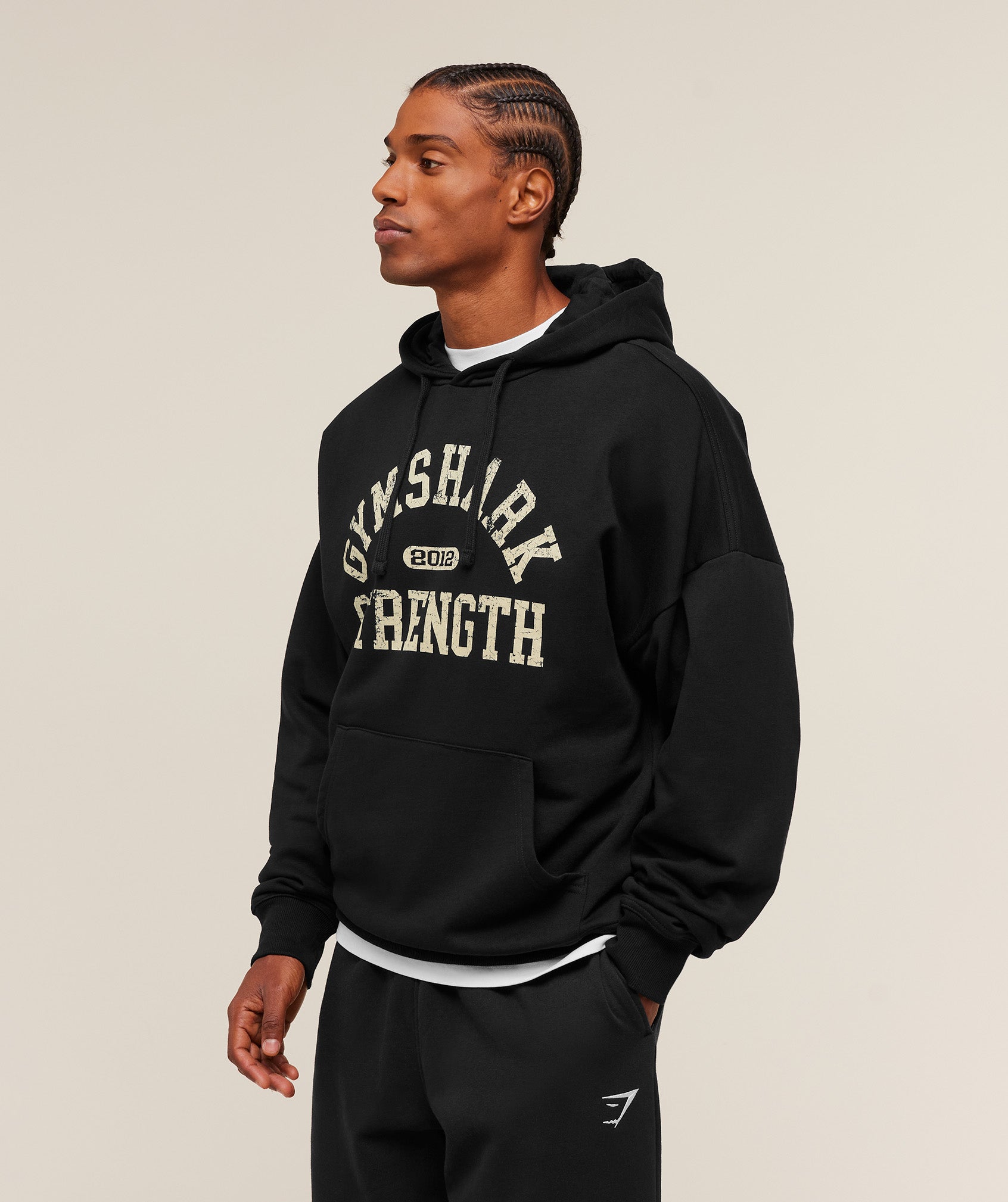 Gymshark 2012 Strength Hoodie Black