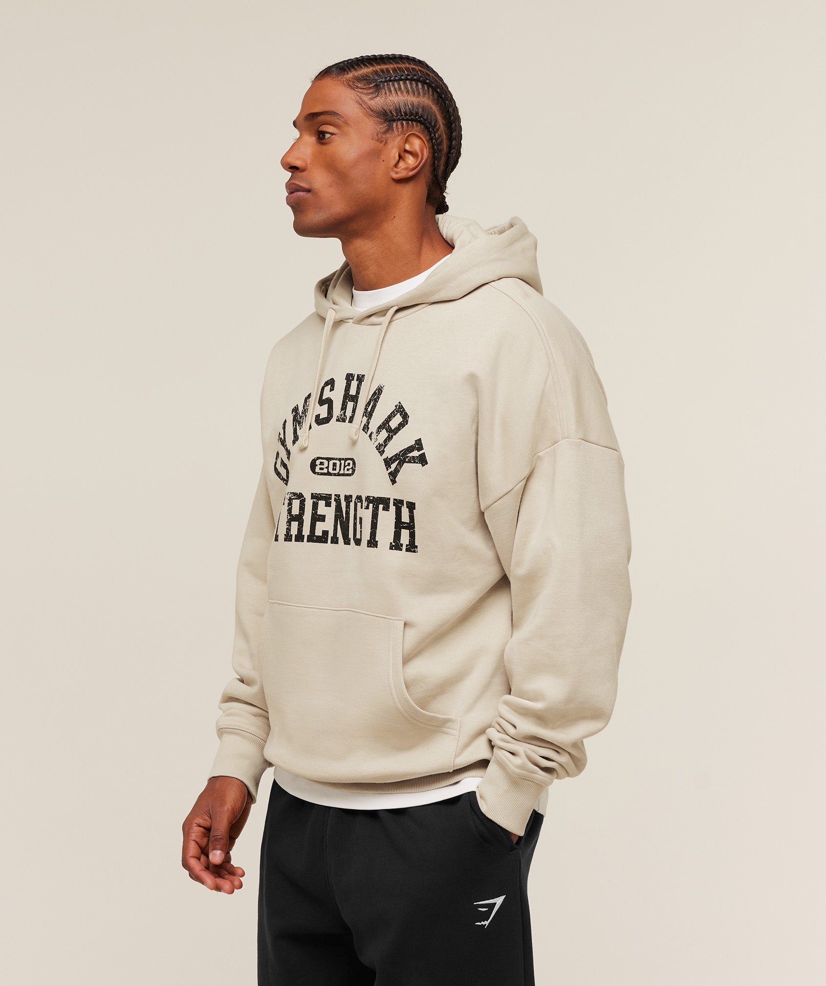 Gymshark 2012 Strength Hoodie Pebble Grey