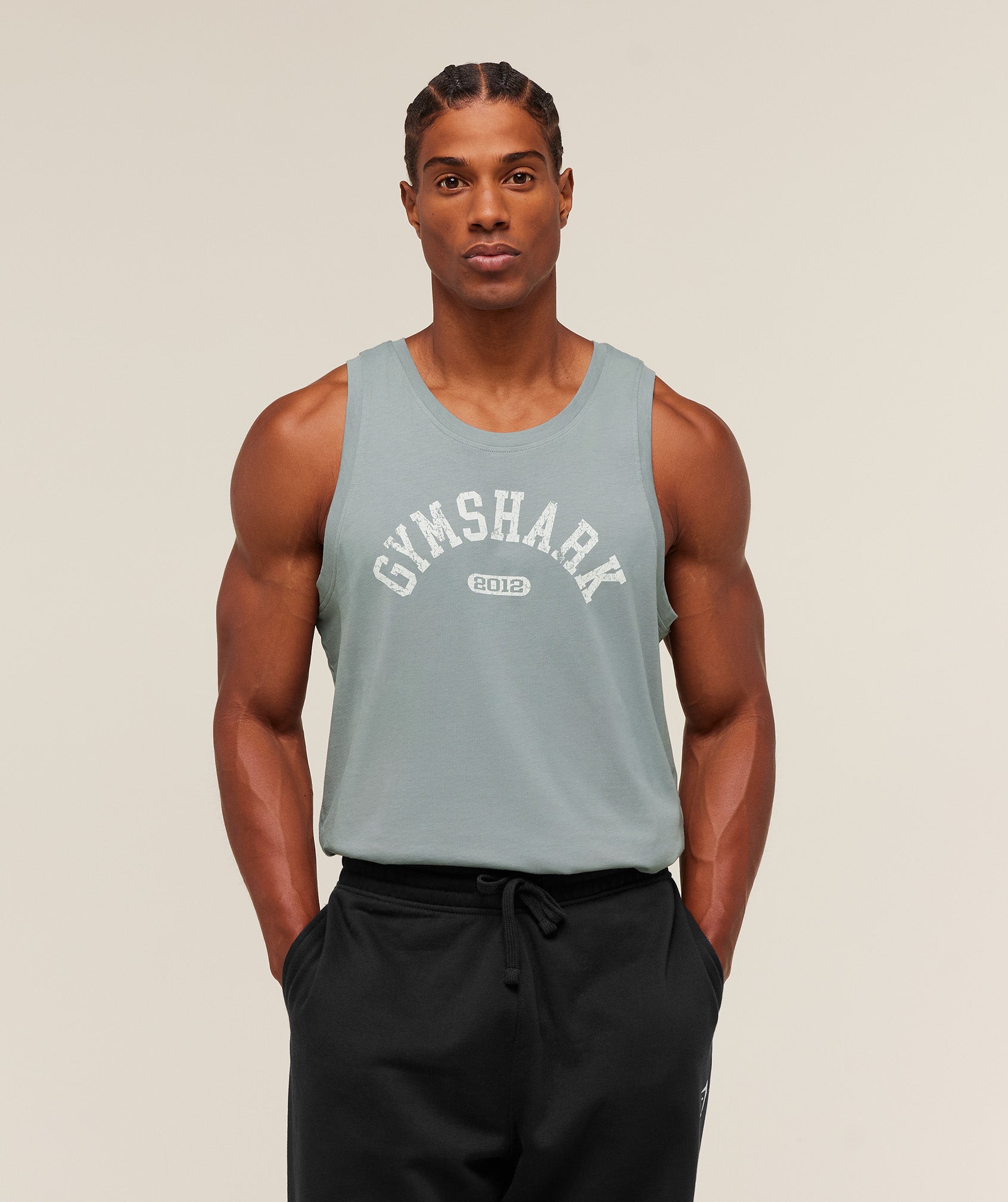 Gymshark 2012 Strength Tank Denim Grey