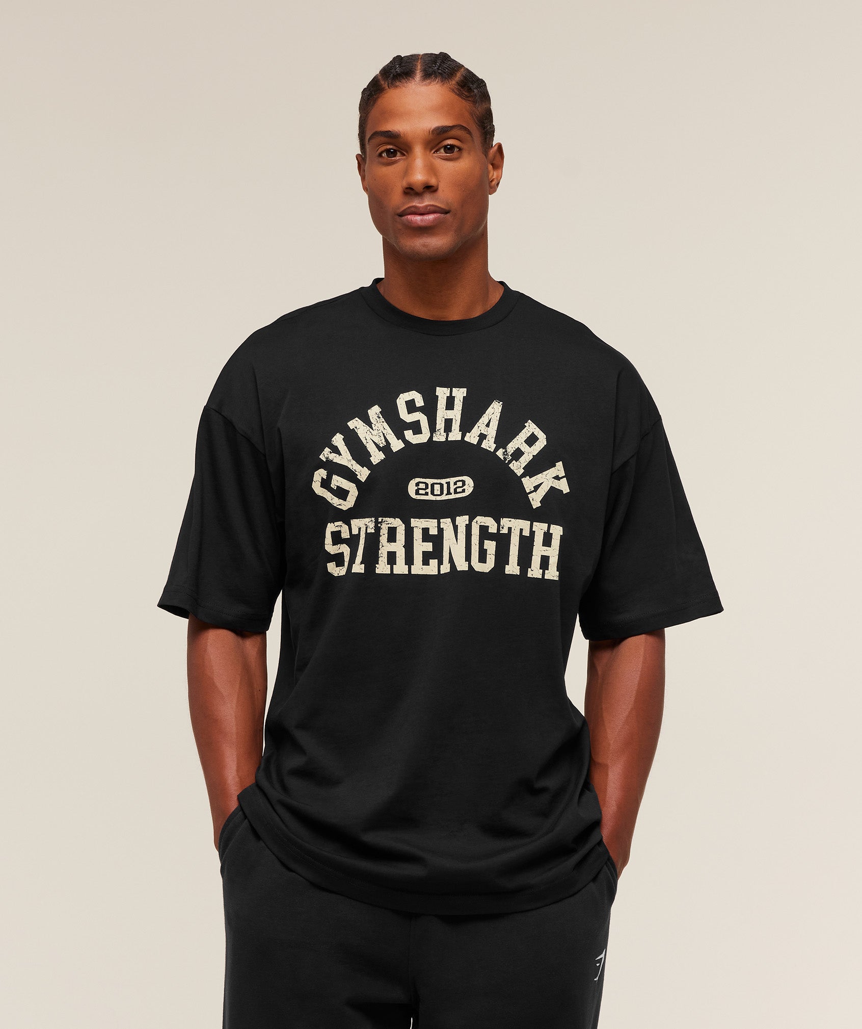 Gymshark 2012 Strength T-Shirt Black