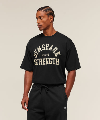 Gymshark 2012 Strength T-Shirt Black