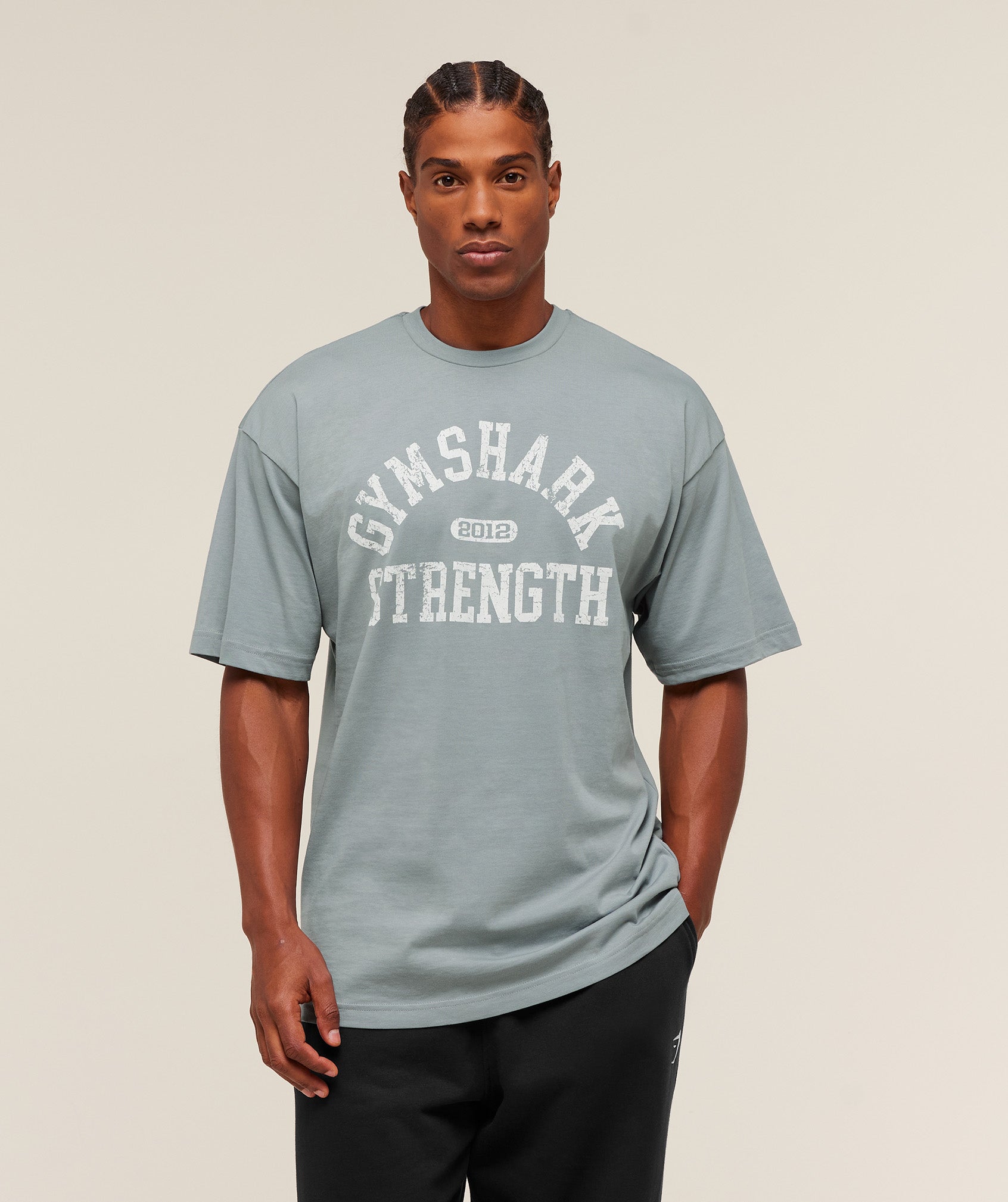 Gymshark 2012 Strength T-Shirt Denim Grey