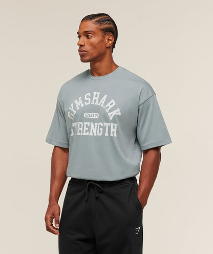 Gymshark 2012 Strength T-Shirt Denim Grey