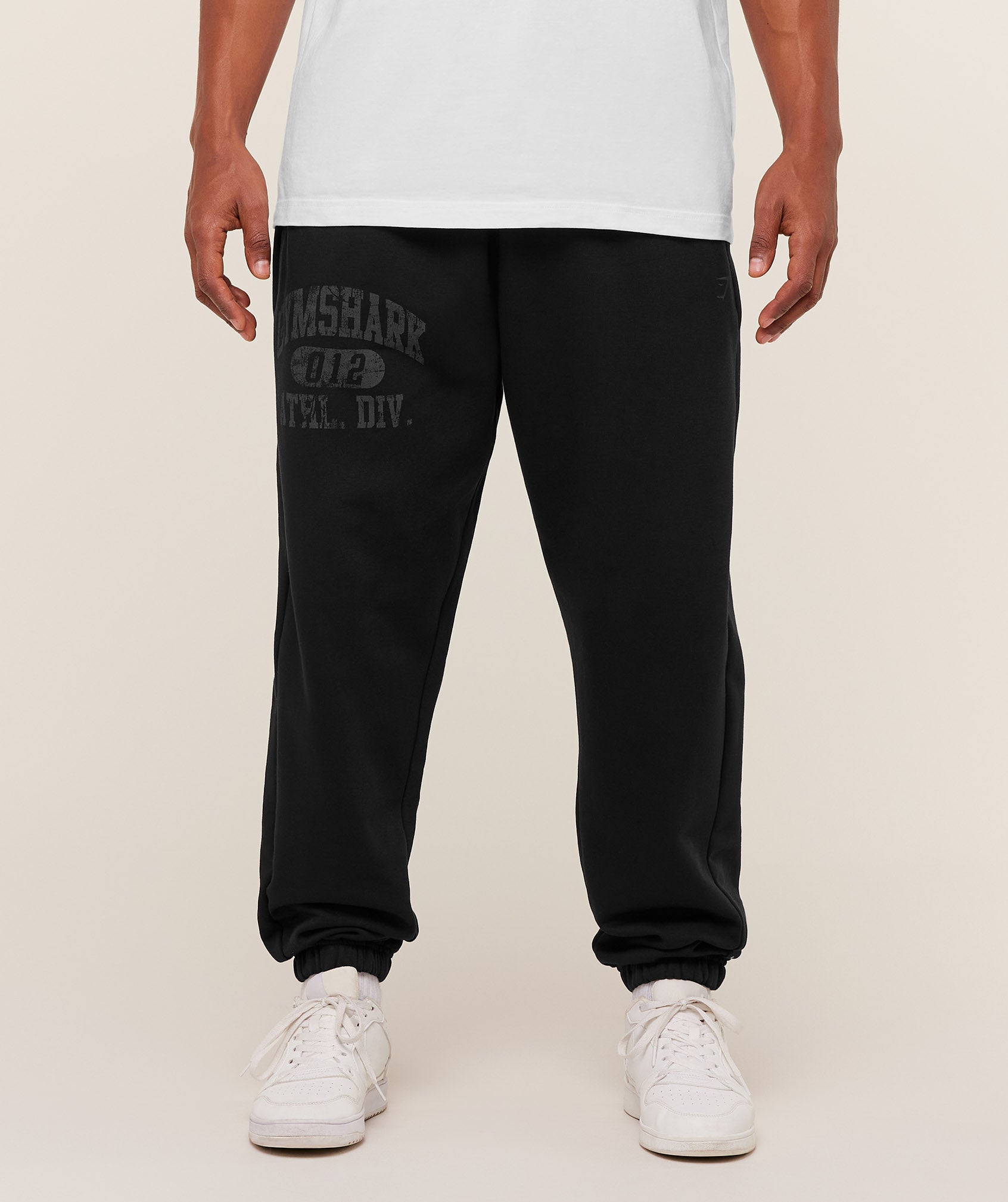 Gymshark Athletic Division Graphic Joggers Gs Black