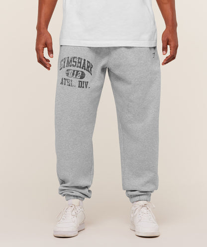 Gymshark Athletic Division Graphic Joggers Light Grey Core Marl