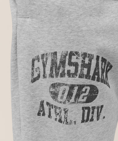 Gymshark Athletic Division Graphic Joggers Light Grey Core Marl