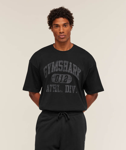 Gymshark Athletic Division Graphic T-Shirt Gs Black