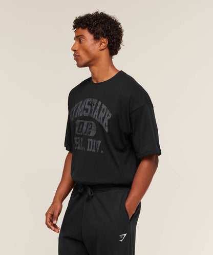 Gymshark Athletic Division Graphic T-Shirt Gs Black
