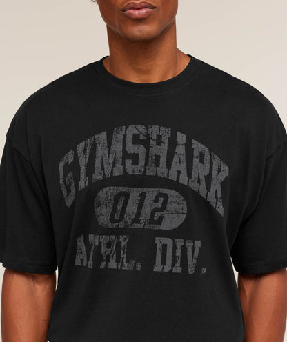 Gymshark Athletic Division Graphic T-Shirt Gs Black