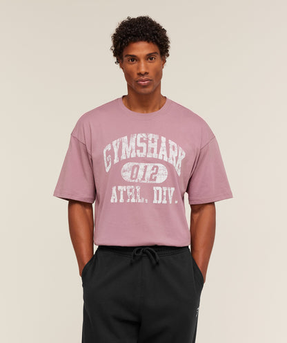 Gymshark Athletic Division Graphic T-Shirt Calm Pink