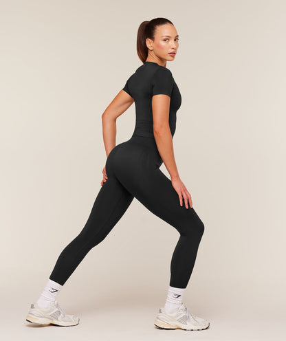 Women's Gymshark Everyday Seamless Graphic Leggings Black