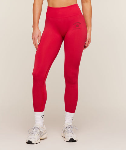 Women's Gymshark Everyday Seamless Graphic Leggings Conditioning Red