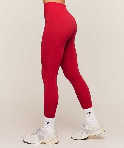 Women's Gymshark Everyday Seamless Graphic Leggings Conditioning Red