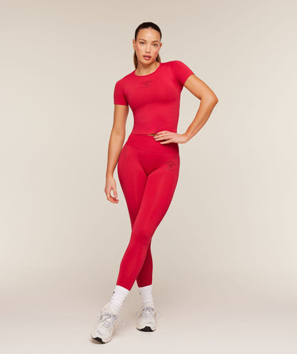 Women's Gymshark Everyday Seamless Graphic Leggings Conditioning Red
