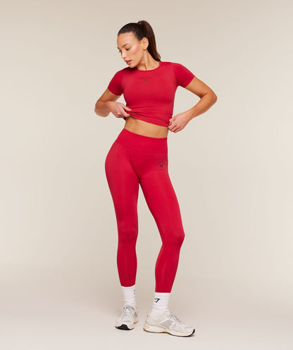Women's Gymshark Everyday Seamless Graphic Short Sleeve Top Conditioning Red