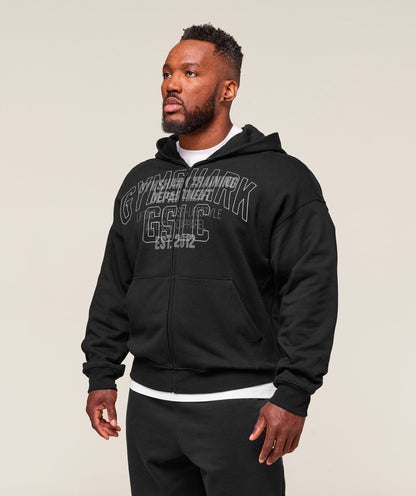 Gymshark Authentic Apparel Zip Up Hoodie Black