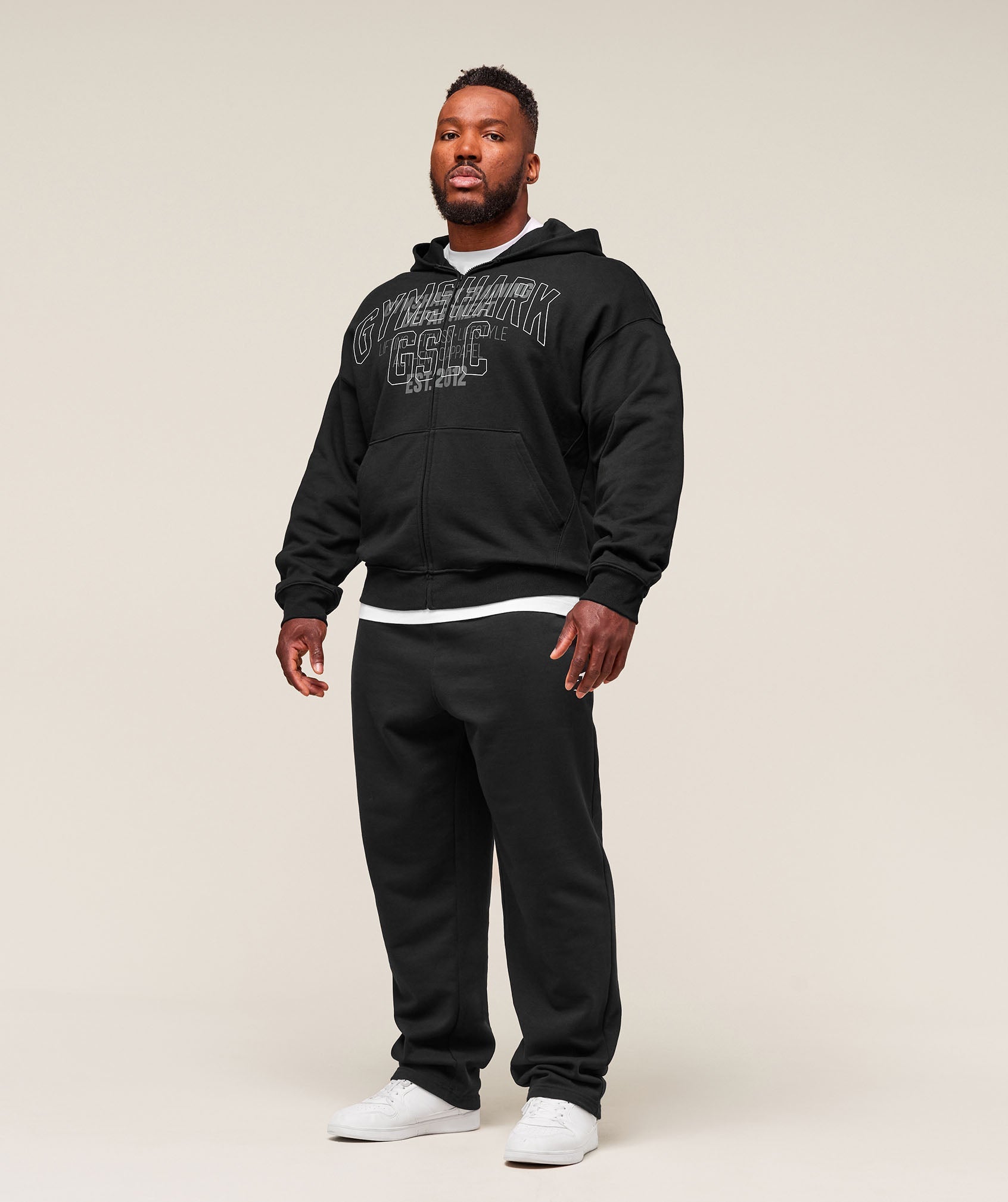 Gymshark Authentic Apparel Zip Up Hoodie Black