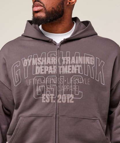 Gymshark Authentic Apparel Zip Up Hoodie Brushed Purple
