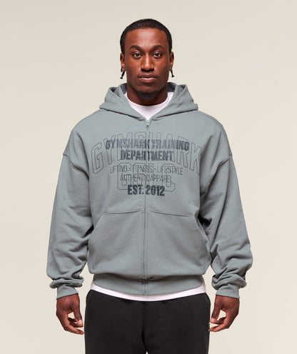 Gymshark Authentic Apparel Zip Up Hoodie Smokey Grey