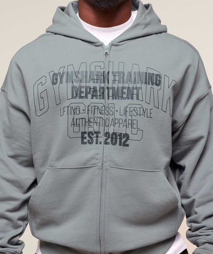 Gymshark Authentic Apparel Zip Up Hoodie Smokey Grey