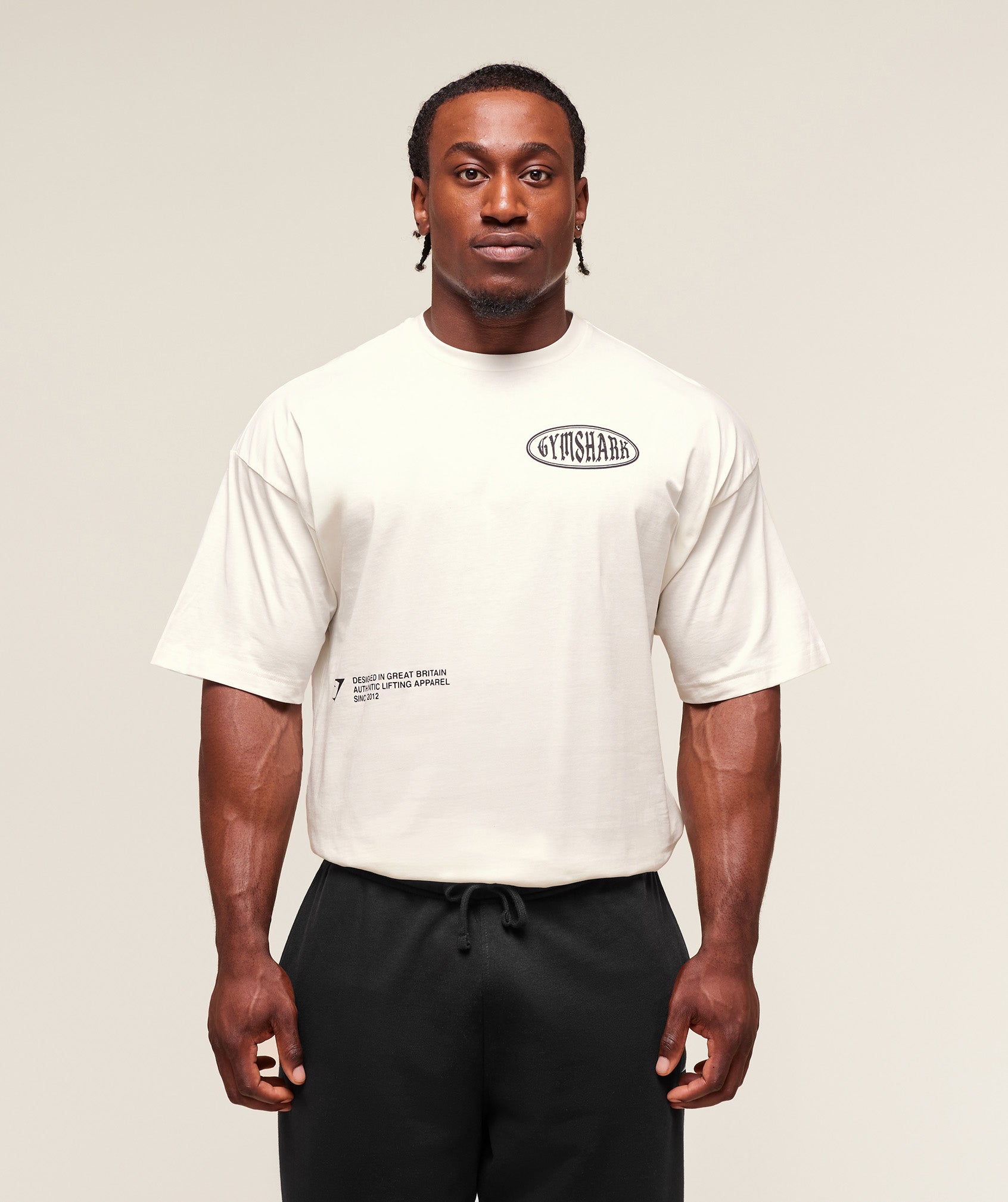 Gymshark Authentic Lifting Apparel T-Shirt Soft White