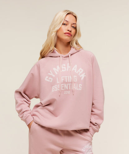 Women's Gymshark Lifting Essentials Hoodie Cloud Pink