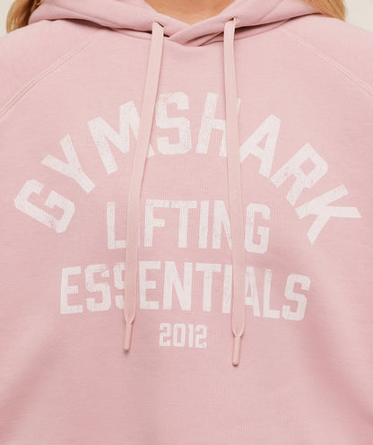 Women's Gymshark Lifting Essentials Hoodie Cloud Pink