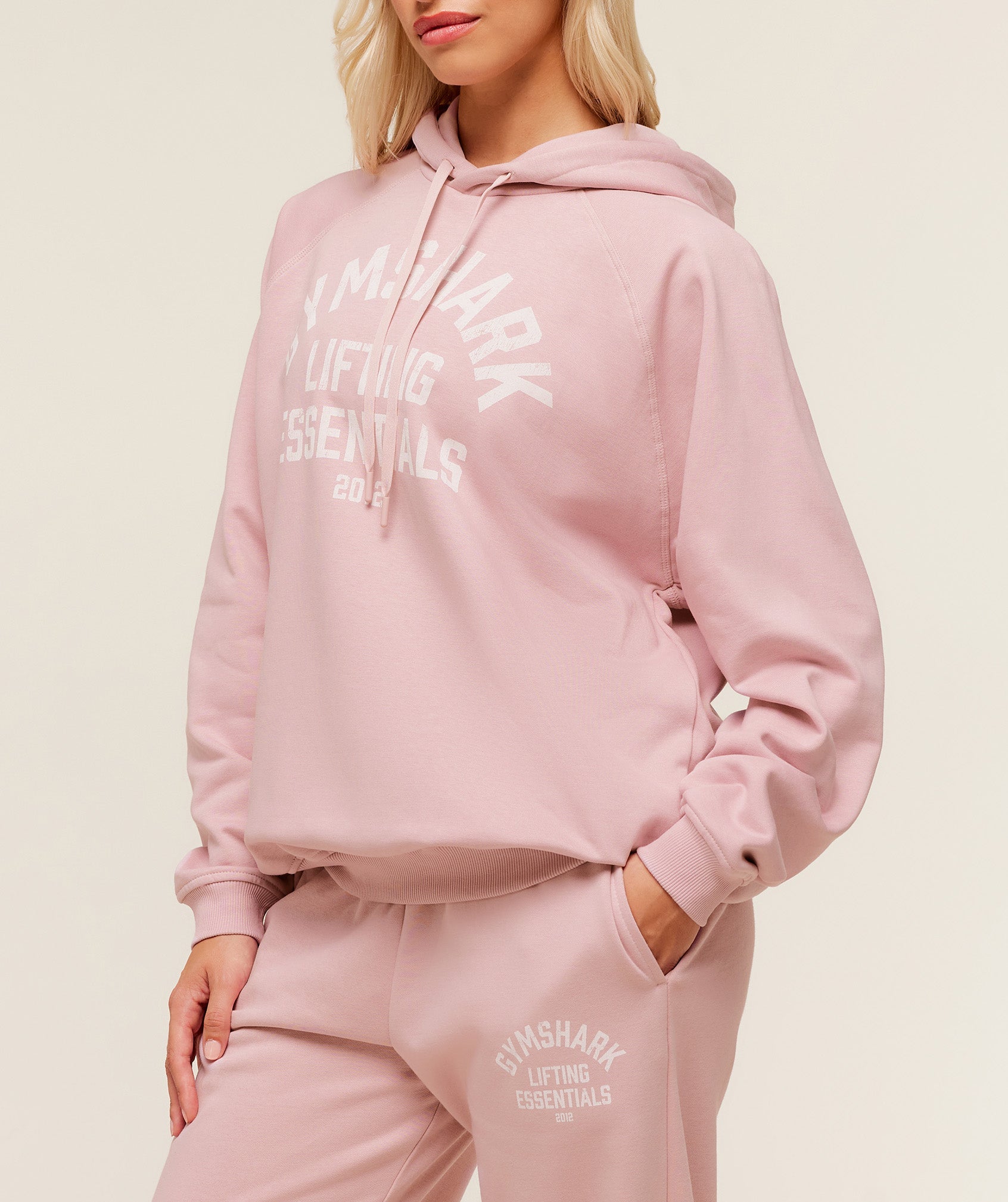 Women's Gymshark Lifting Essentials Hoodie Cloud Pink