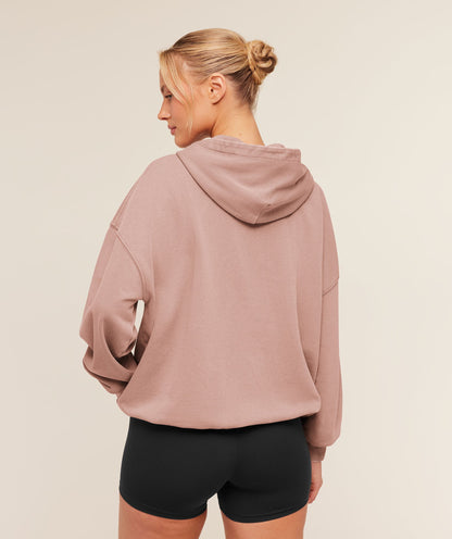 Women's Gymshark Chainstitch Graphic Hoodie Chestnut Pink