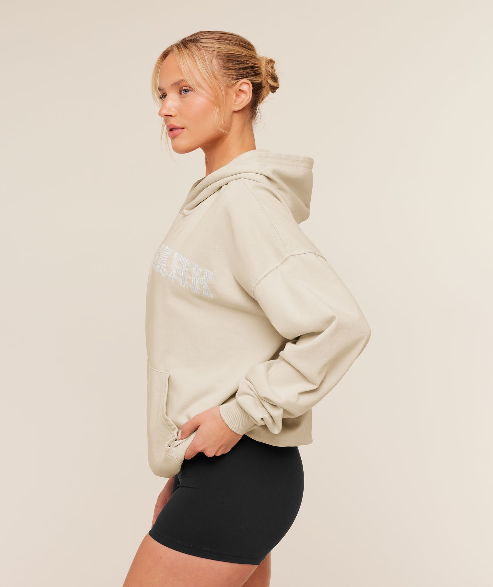 Women's Gymshark Chainstitch Graphic Hoodie Pebble Grey