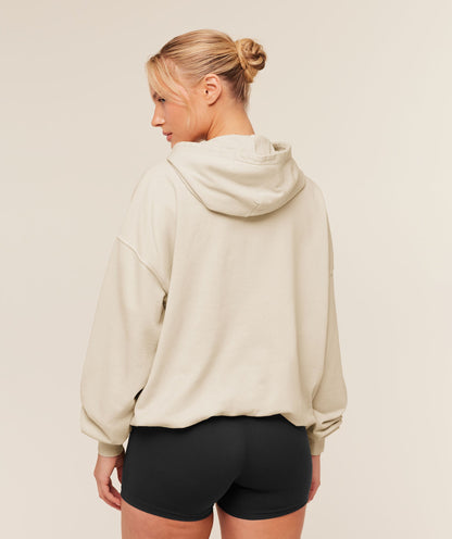 Women's Gymshark Chainstitch Graphic Hoodie Pebble Grey