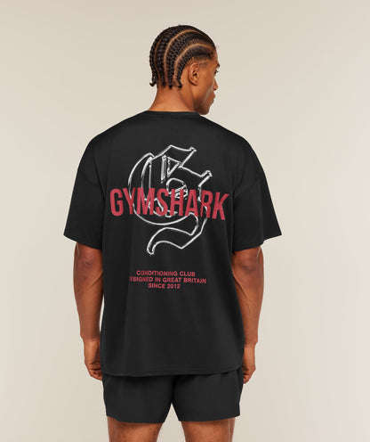 Gymshark Chrome Graphic T-Shirt Black