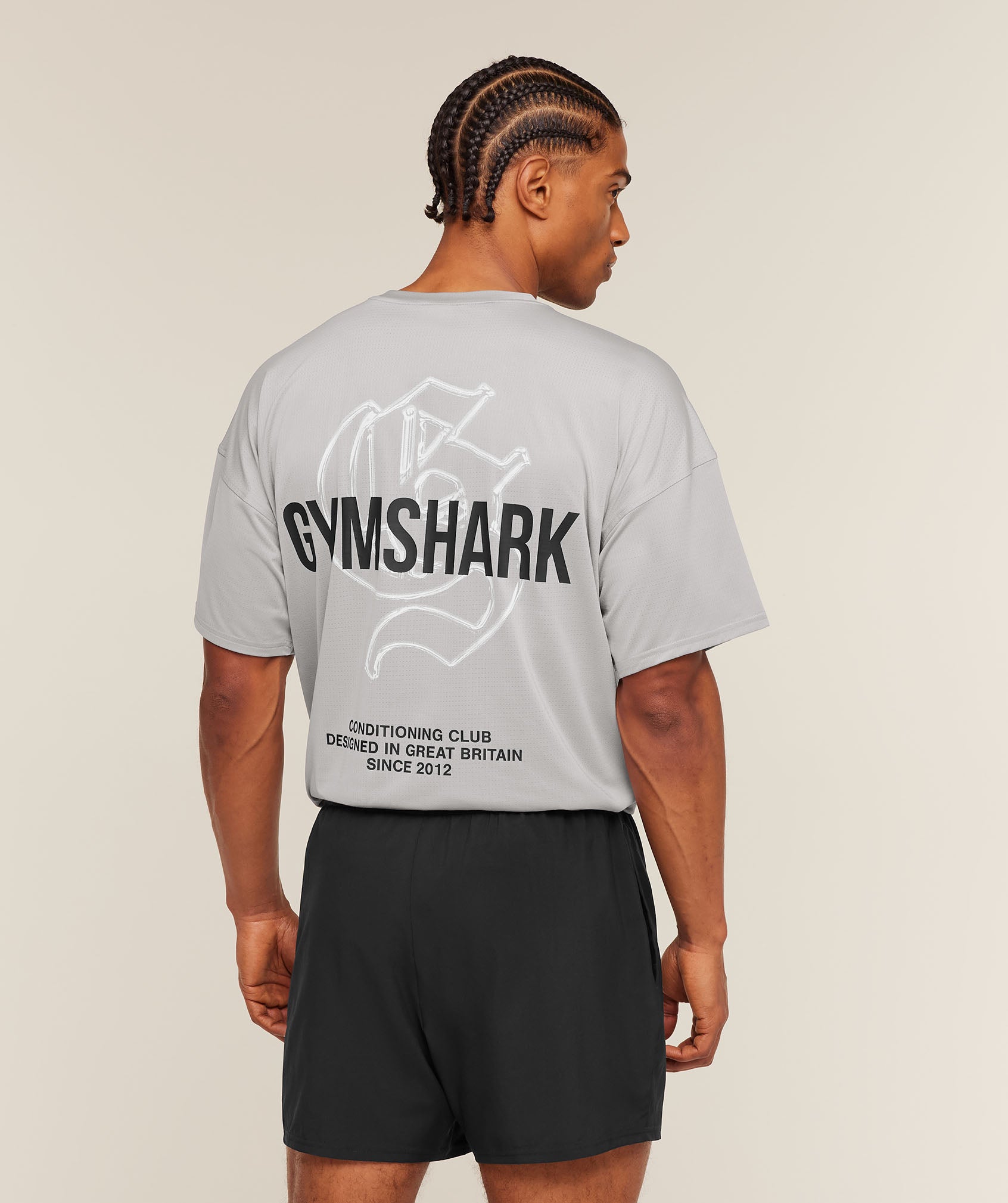 Gymshark Chrome Graphic T-Shirt Stratus Grey