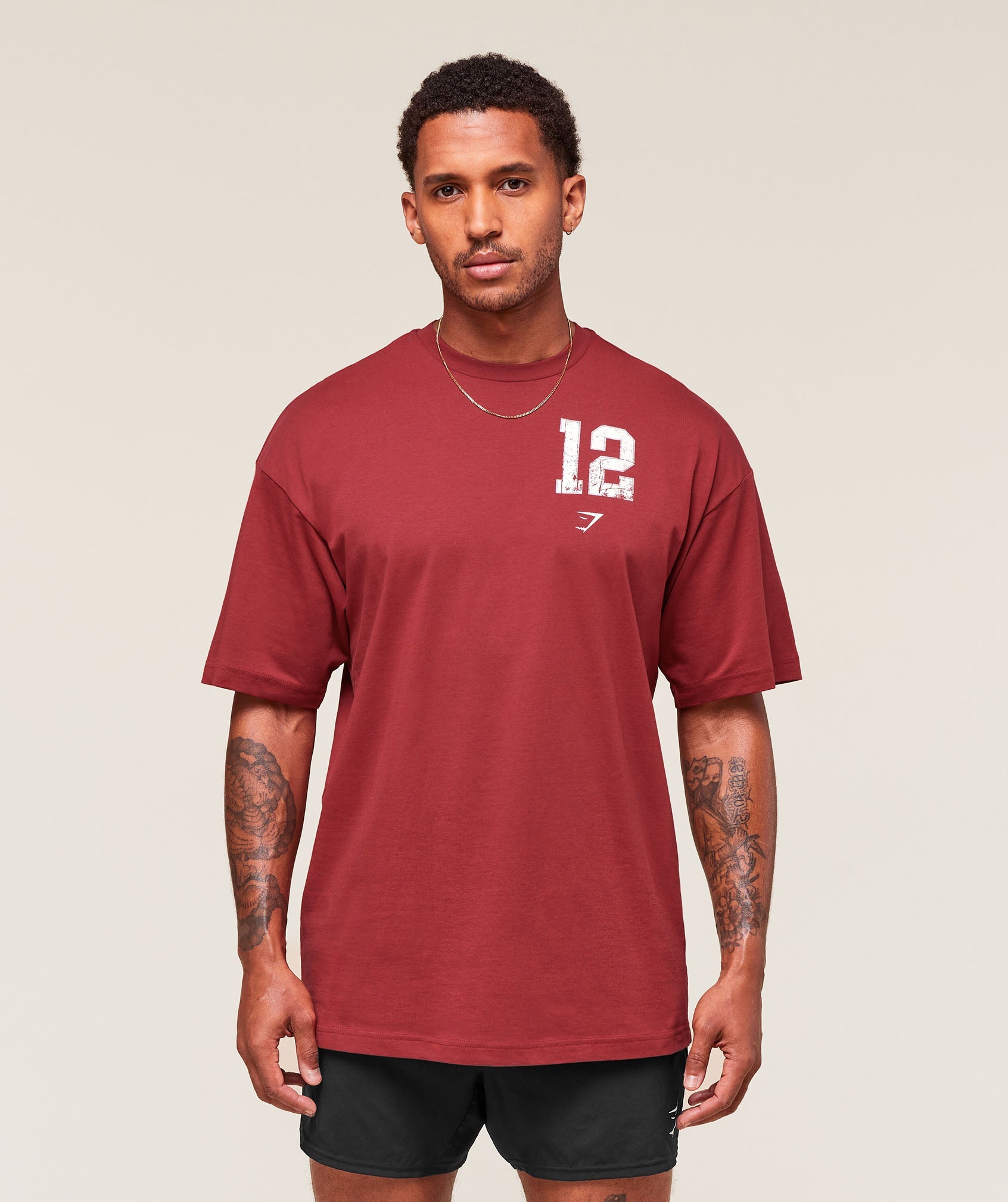 Gymshark Campus T-Shirt Athletic Burgundy