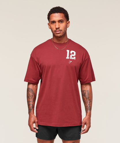 Gymshark Campus T-Shirt Athletic Burgundy