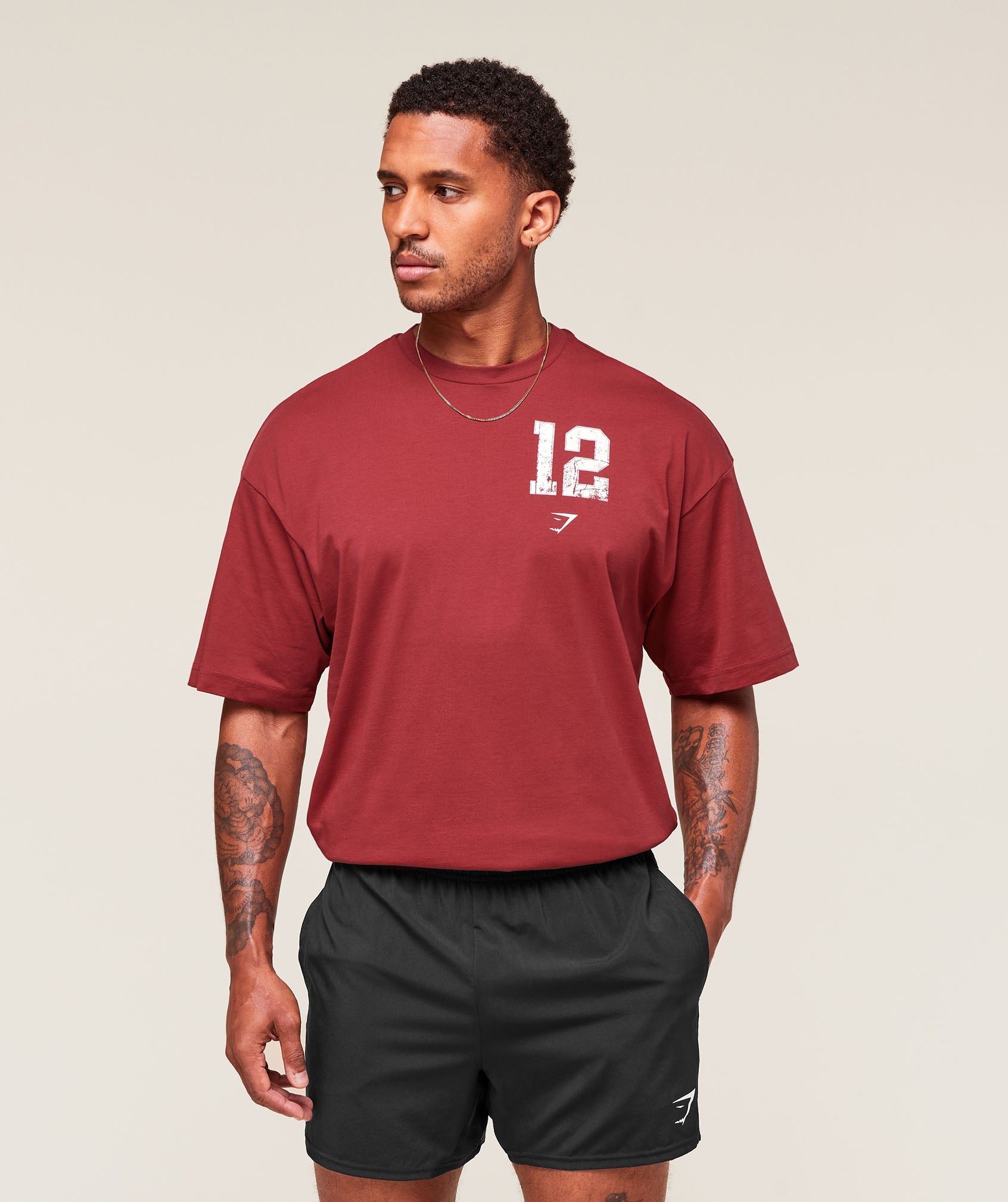 Gymshark Campus T-Shirt Athletic Burgundy