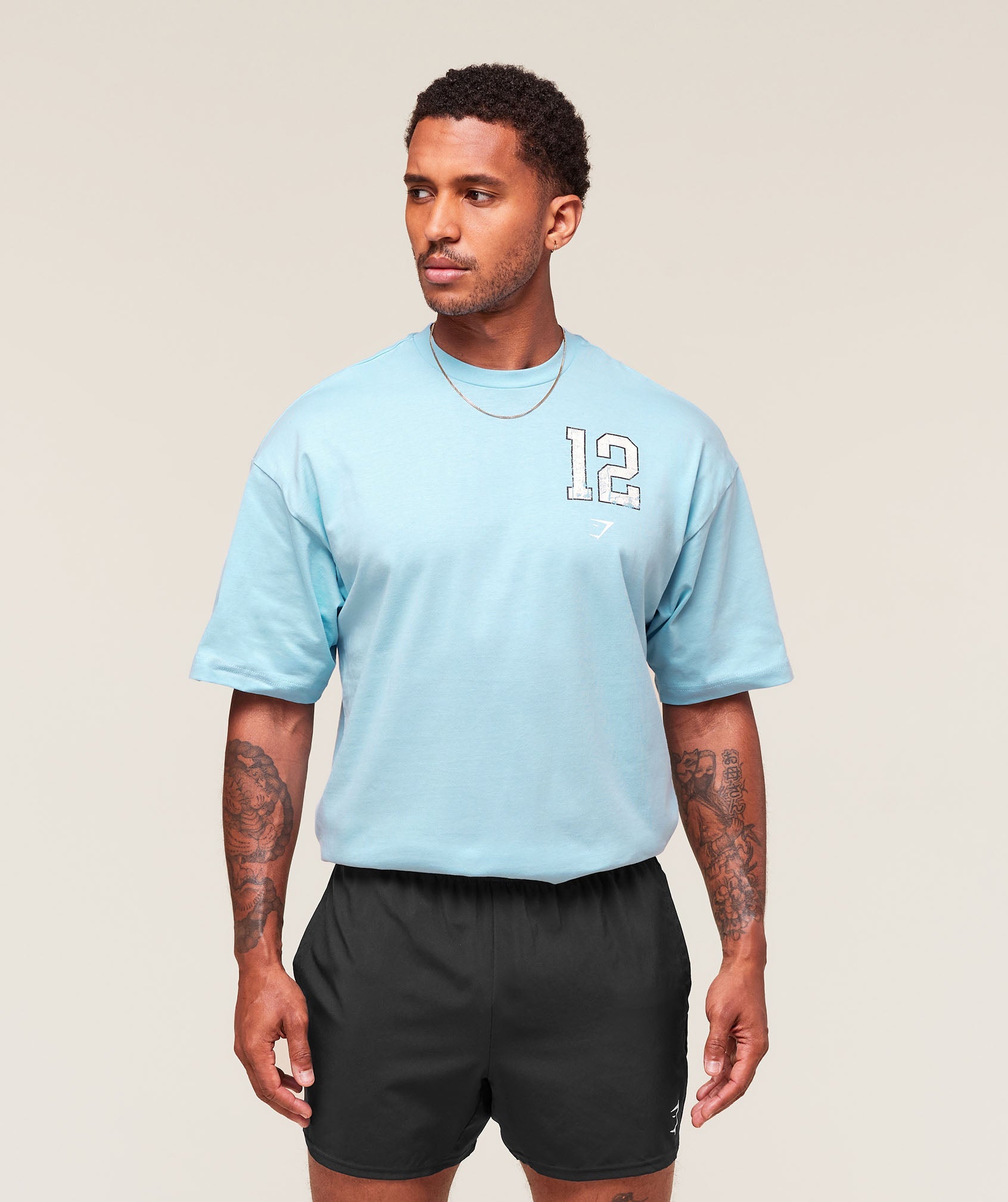 Gymshark Campus T-Shirt Athletic Light Blue